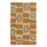 Flatweave Wool Ikat Area Rug in Multi