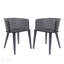 Ensemble de 2 chaises de salle à manger d'extérieur Milan, structure en fer durable et conception polyvalente pour le patio et le jardin-428687547