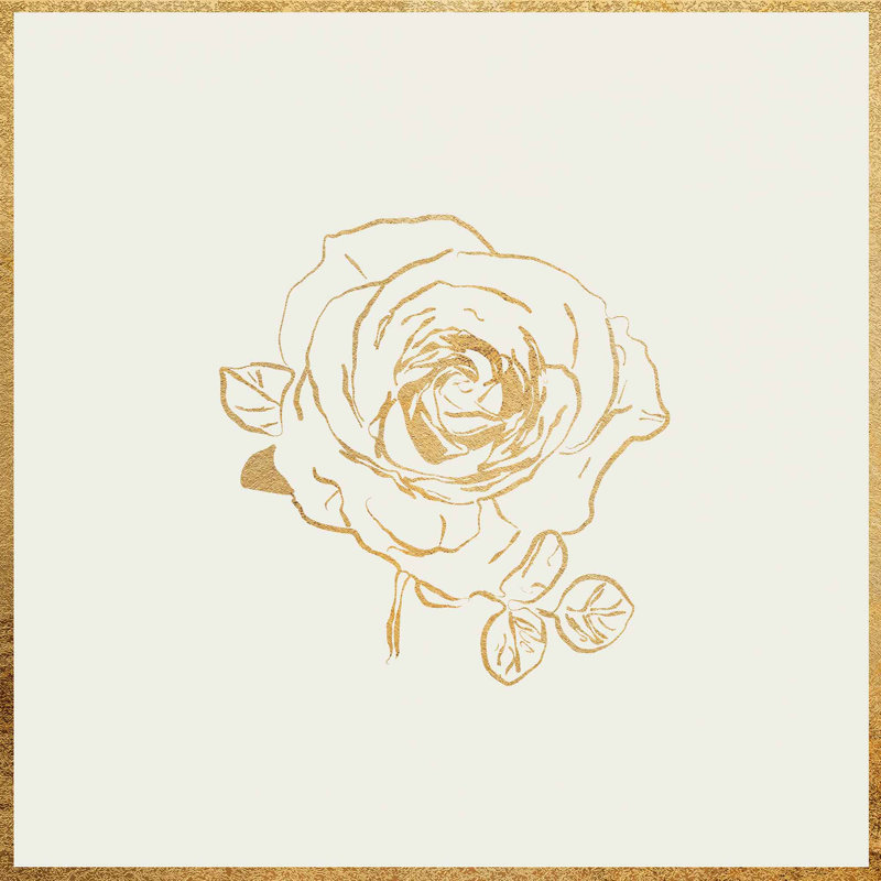 Rose doré métallique