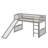 Twin-Size Loft Bed Showcasing A Slide