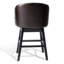 Tabouret de comptoir pivotant en similicuir de 26,4 po avec pieds en bois massif-1082600043-1095359779
