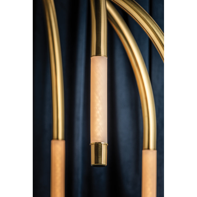 Zeme Dimmable LED Teardrop Chandelier by Noz Nozawa for Corbett Lighting, 100" H x 6" W x 6" D