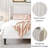 Ophir Queen Size Velvet Bed Frame with Vertical Channel Tufted Wingback Headboard, Upholstered Platform Bed with Wood Slats, No Box Spring Needed, Easy Assembly, White