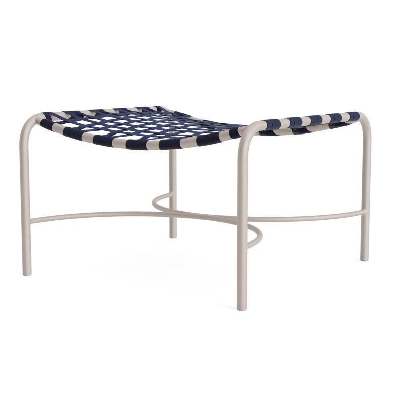 Kantan Outdoor Ottoman, Blue/Dove