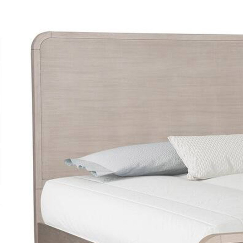 Ensemble de chambre à coucher grand lit, chêne brun naturel, bois brun, ensemble de 3 pièces avec 2 tables de chevet