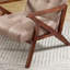 68cm Wide Mid-Century Accent Chair with Tufted Design & Wooden Arms-2070031974