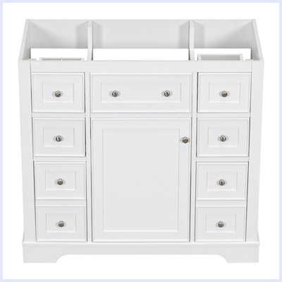 Meuble-lavabo moderne avec armoire et six tiroirs