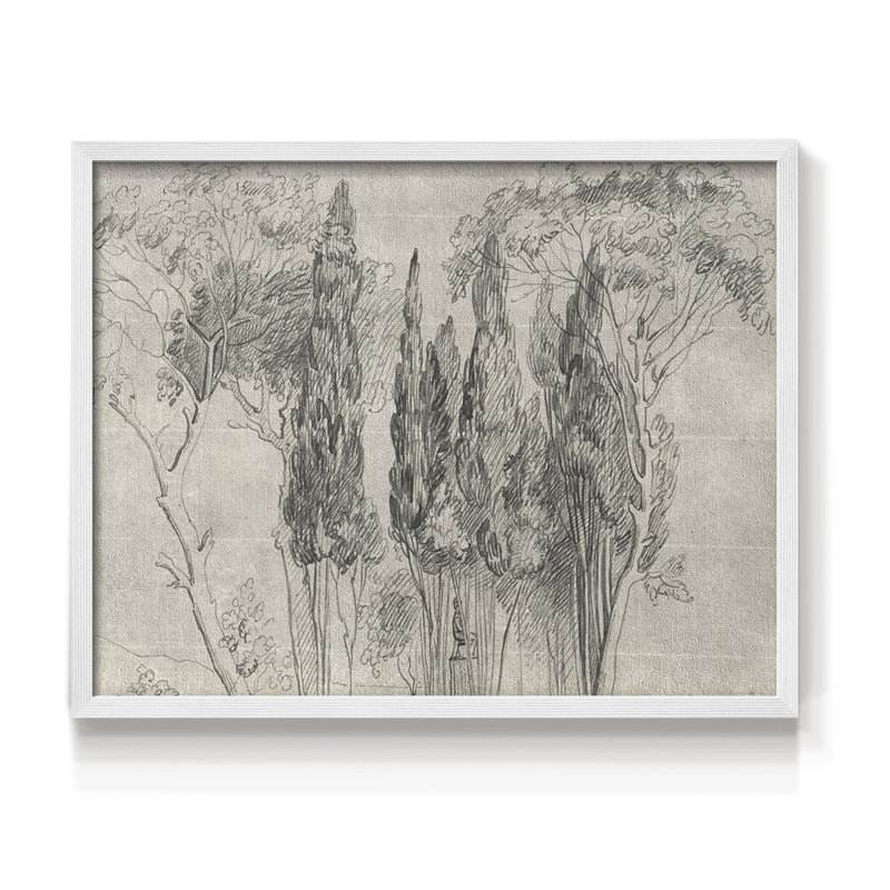 Croquis rétro - IV - Reproduction encadrée - Restickable, H 11 po x l 14 po, Blanc