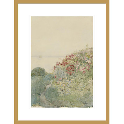 «Field of Poppies Isles of Shoals» par Childe Hassam - impression giclée encadrée
