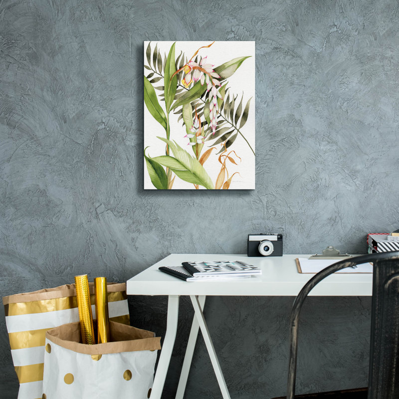 Toile épique «Botanical Shell Ginger» par Kathleen Parr, graffiti épique, 12 po x 16 po, H 16 po x l 12 po x P 0,75 po