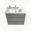 Meuble-lavabo autoportant avec lavabo et trois trous pour robinets-161869462-161869461