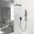 12 Inch Wall Mounted Square Shower System and Handheld Showerhead Set-122006078