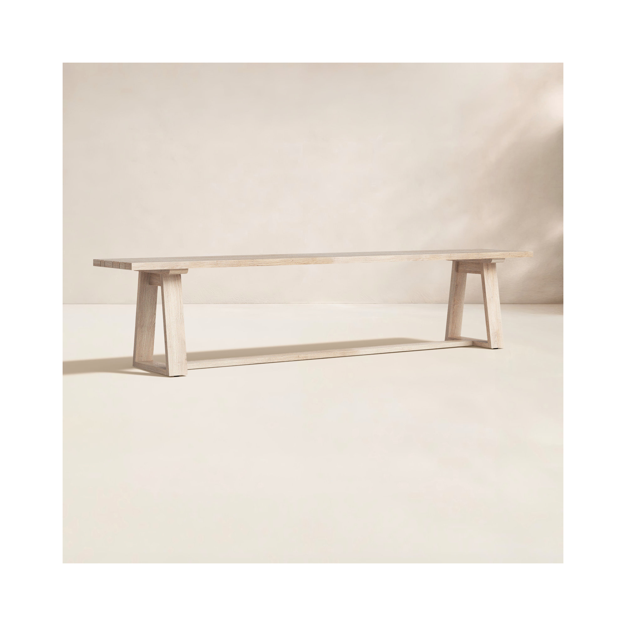 Shea 86.5'' Teak Outdoor Bench, Brown