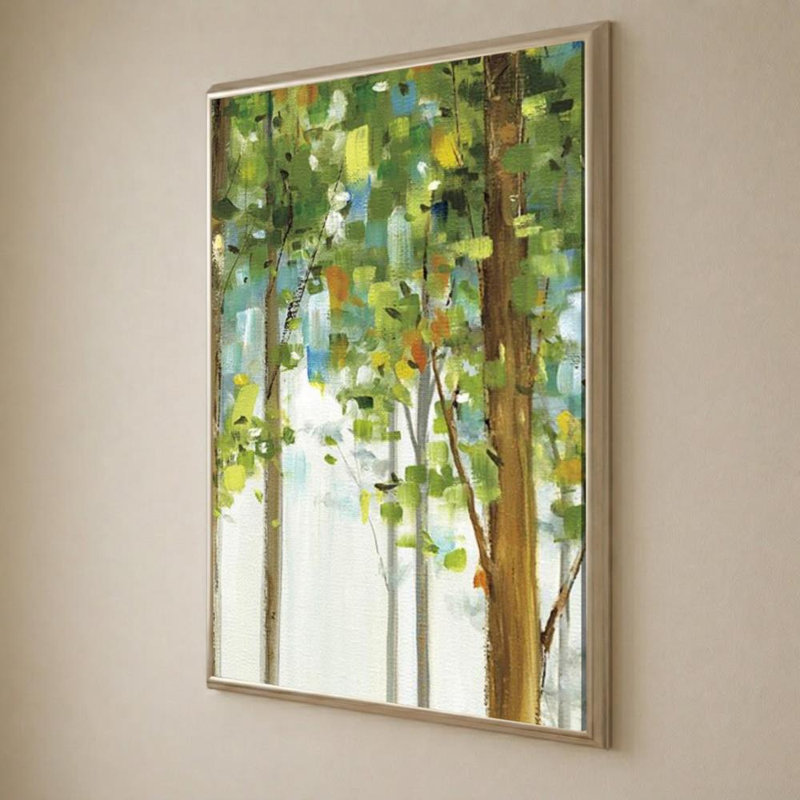 «Forest Study I» par Lisa Audit - impression sur toile, H 30 po x l 20 po, Beveled Floating Frame, Champagne