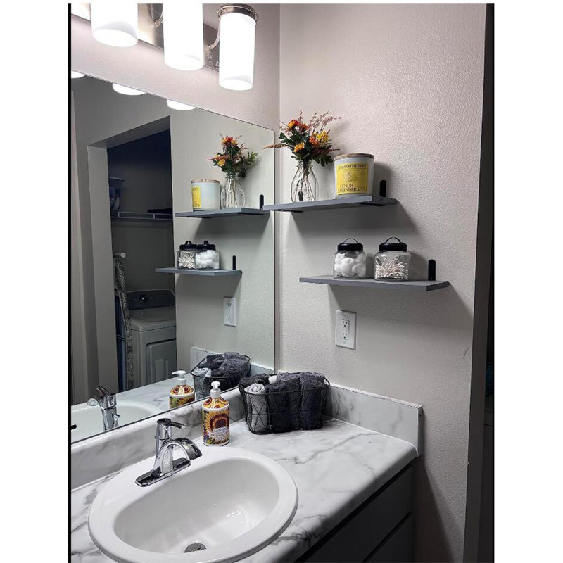 Akershus Bathroom Shelves, Gray