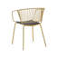 Boghos 44cm H Metal Slat Back Armchair-628015687