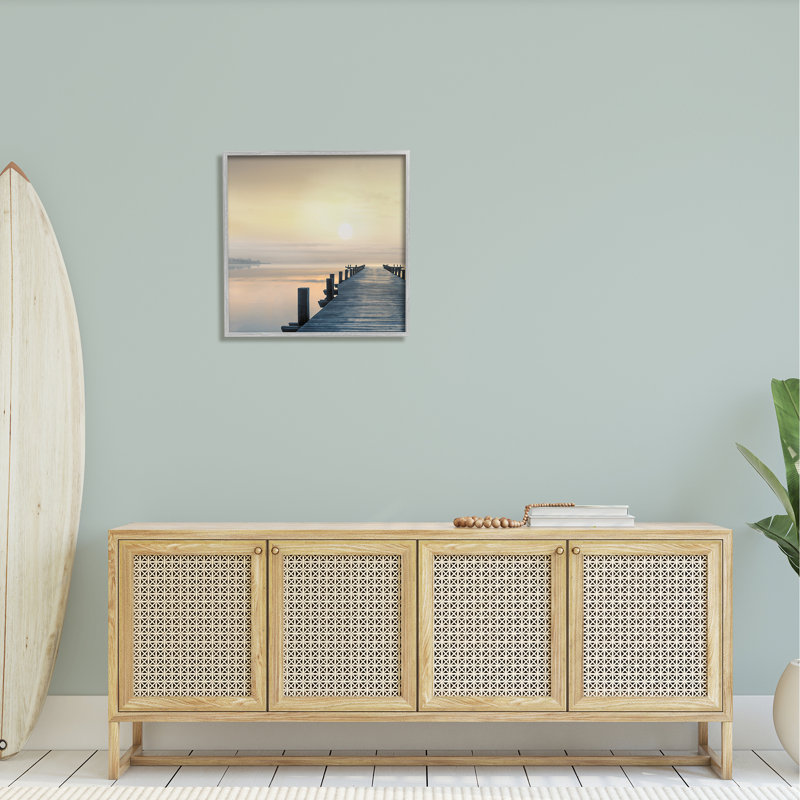 «Morning Dock Waterfront Sunrise» par Mike Calascibetta - photographie sur bois, H 24 po x l 24 po x P 1,5 po
