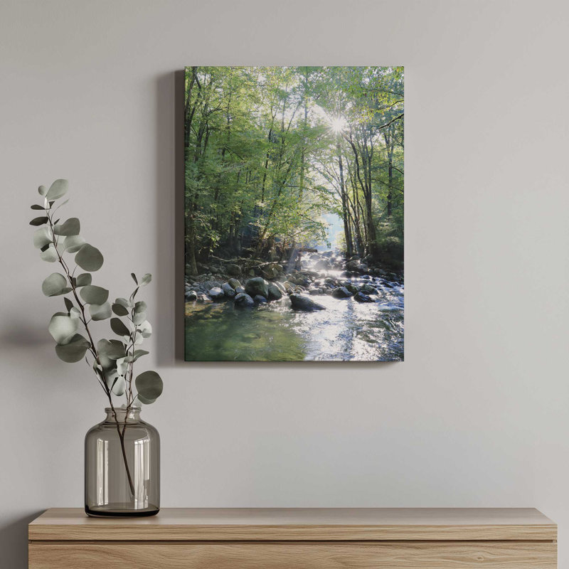 «Little Pigeon River Portrait» par Lori Deiter, reproduction d'art, L 30 x H 40, Ne s’applique pas, Toile tendue