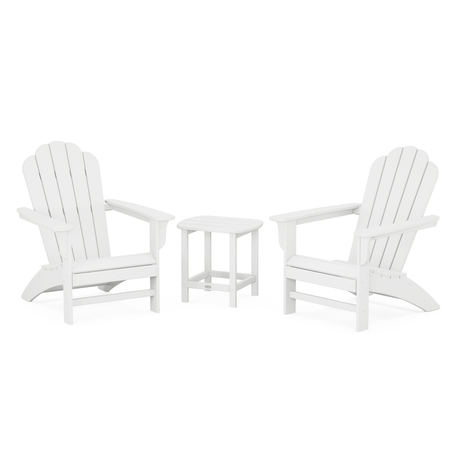 POLYWOOD Country Living Adirondack Chair Set, White