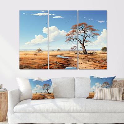 «Afrique Minimalisme», ensemble d'art mural sur toile