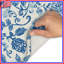 Tapis de bain bleu floral-228183434