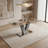 Modern 71" Rectangular Glass Dining Table  with V-Shaped Concrete Pedestal Base, Seats 6-8
