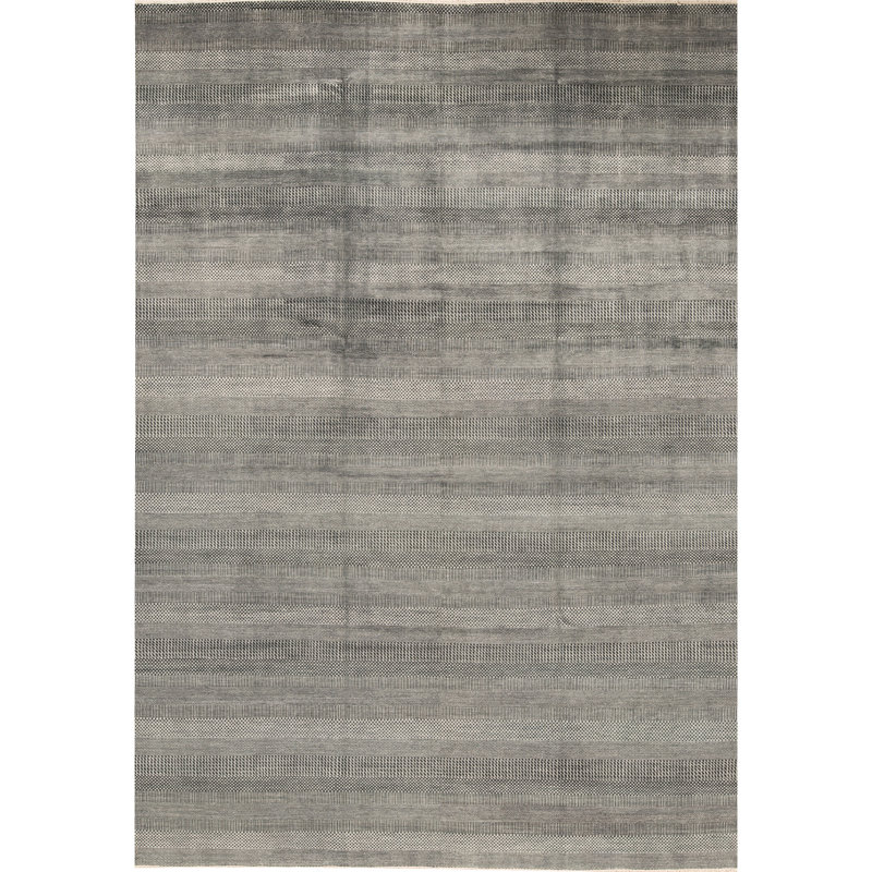 Tapis bleu foncé et turquoise noué à la main de haute qualité