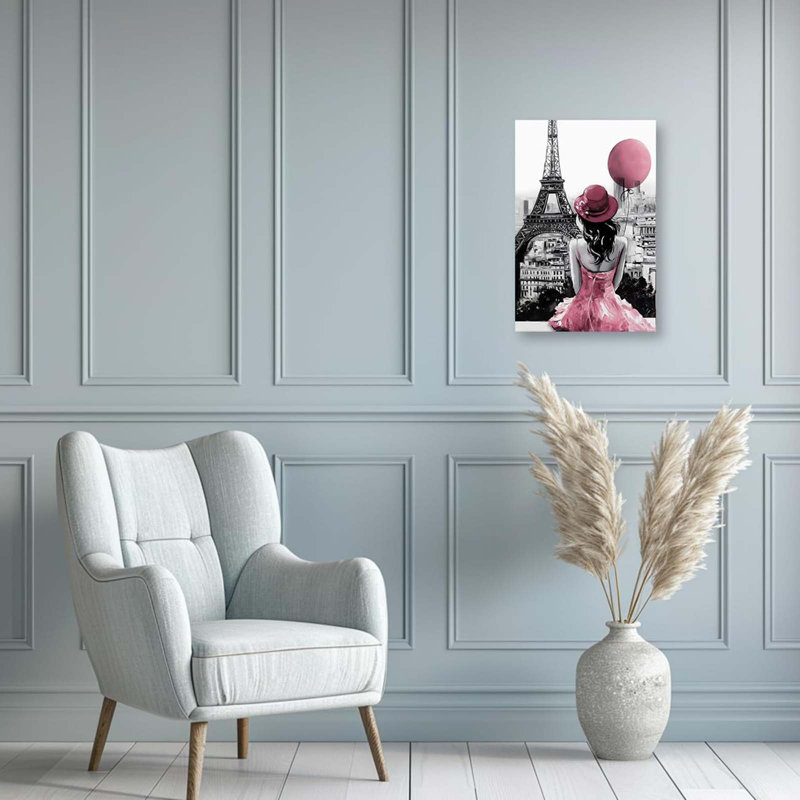 Wrapped Canvas Print, 60 cm H x 40 cm W, Pink