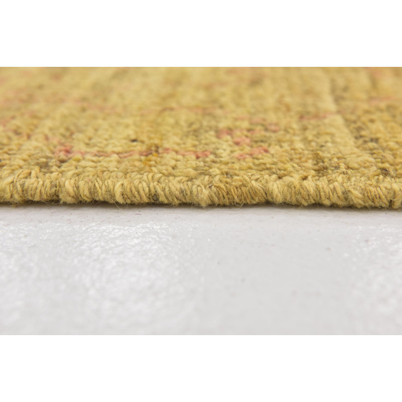 Tapis de zone en laine 11 pi x 14 pi 7 po one-of-kind à la main noué la Mehdi