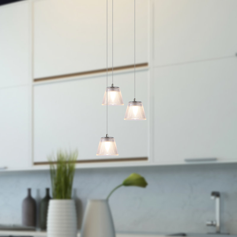 Luminaire suspendu 3 lumières DEL Atkin