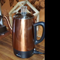 Euro Cuisine Electric Percolator - 12-cup in Copper Finish