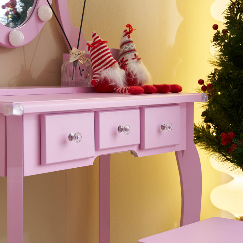 Ensemble de coiffeuse pour enfant, Mauve