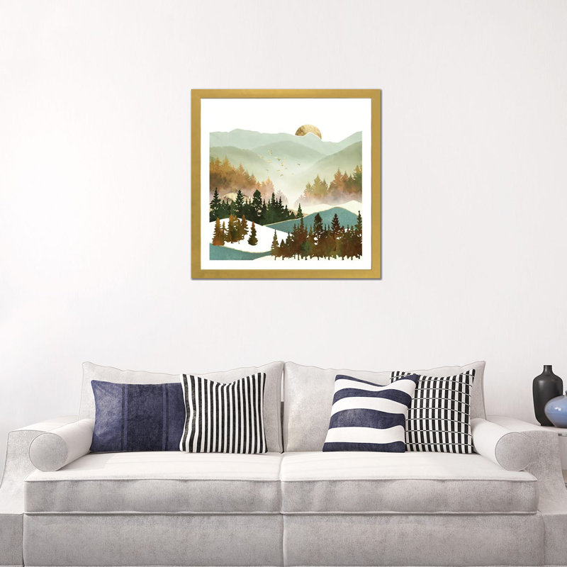 «Desert Day», reproduction d'impression, H 24 po x l 24 po x p 1 po, Blanc, Papier encadré blanc