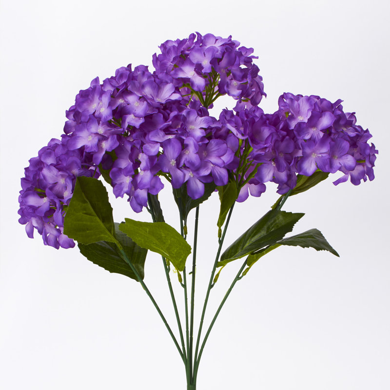 Tige d’hortensias artificielle, Mauve