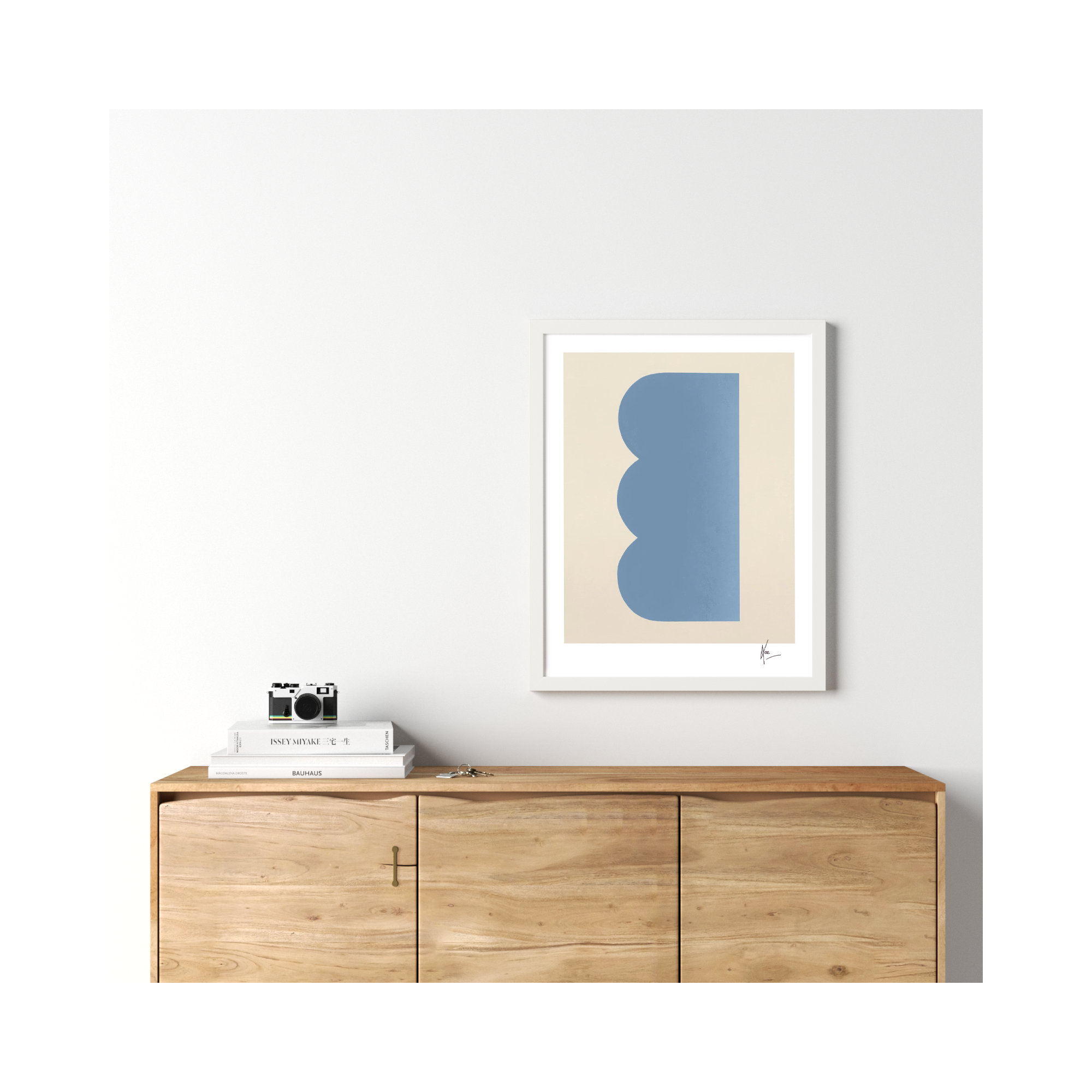 Keyhole 6 by Lee Lessem, 30" H x 24" W x 1.25" D, White Framed