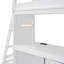 Twin Over Bunk Bed With Shelf Storage, White - Keep Your Room In Led & Practical Plywood Build, Drawers, Shelves, And Desk For Bedroom-1934635064
