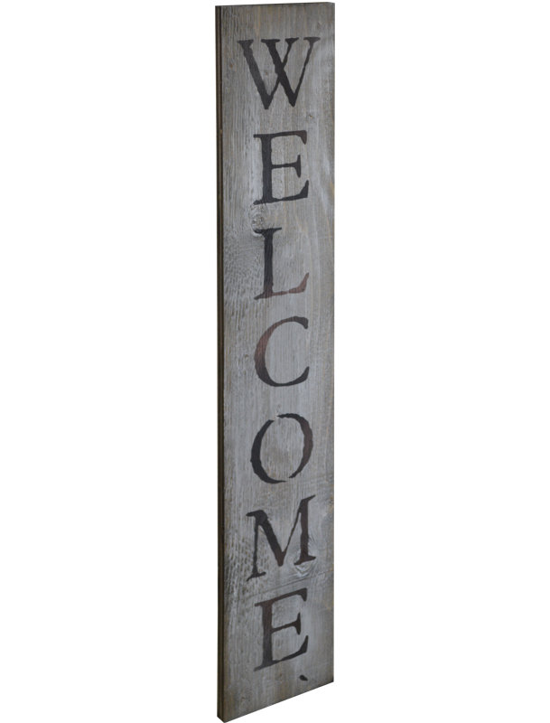 Décoration murale « Welcome » Holmestrand, Blanc antique