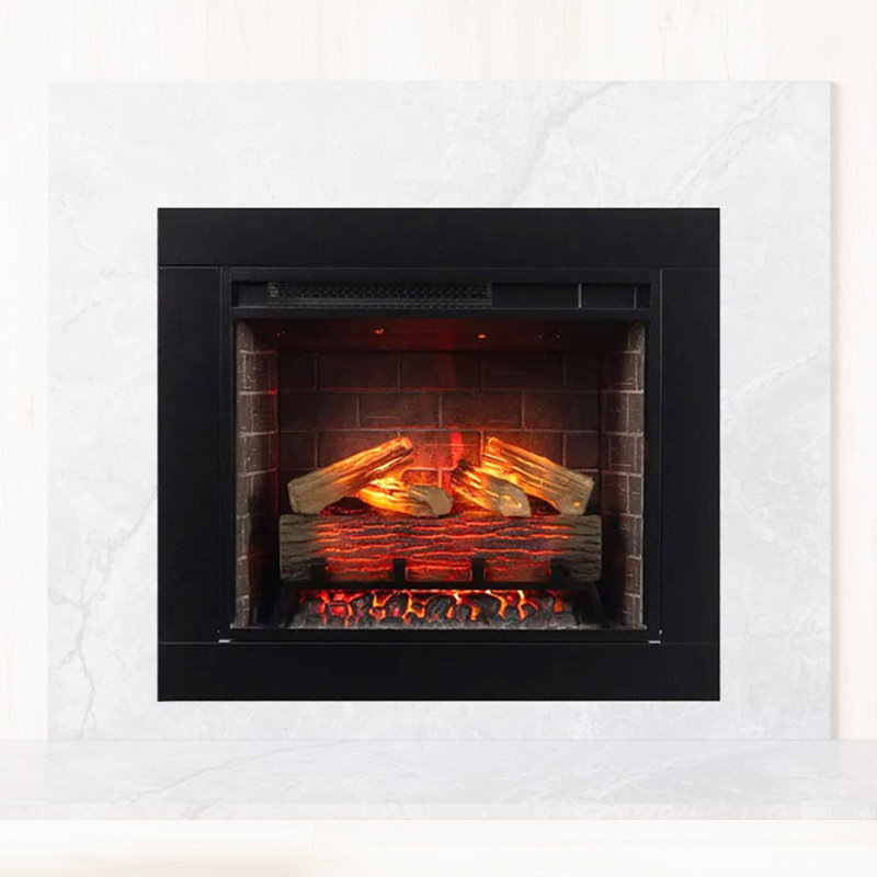 Electric Smart Fireplace with Heat, 23-Inch