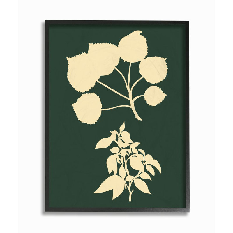 « plante silhouette jaune green design » par le samedi soir, reproduction d’impression sur image, H 14 po x l 11 po