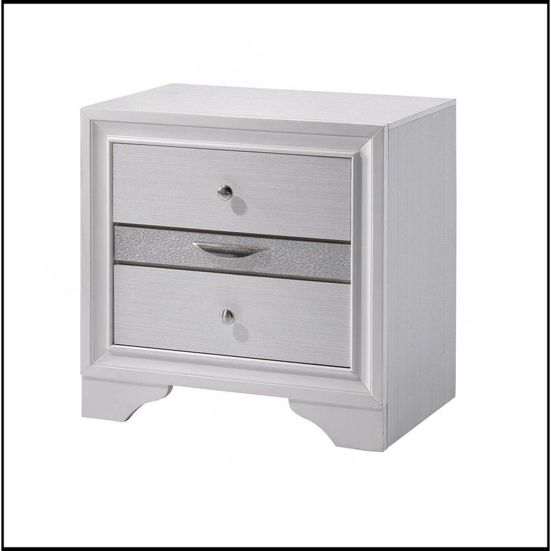 Table de chevet contemporaine 1Pc, Blanc