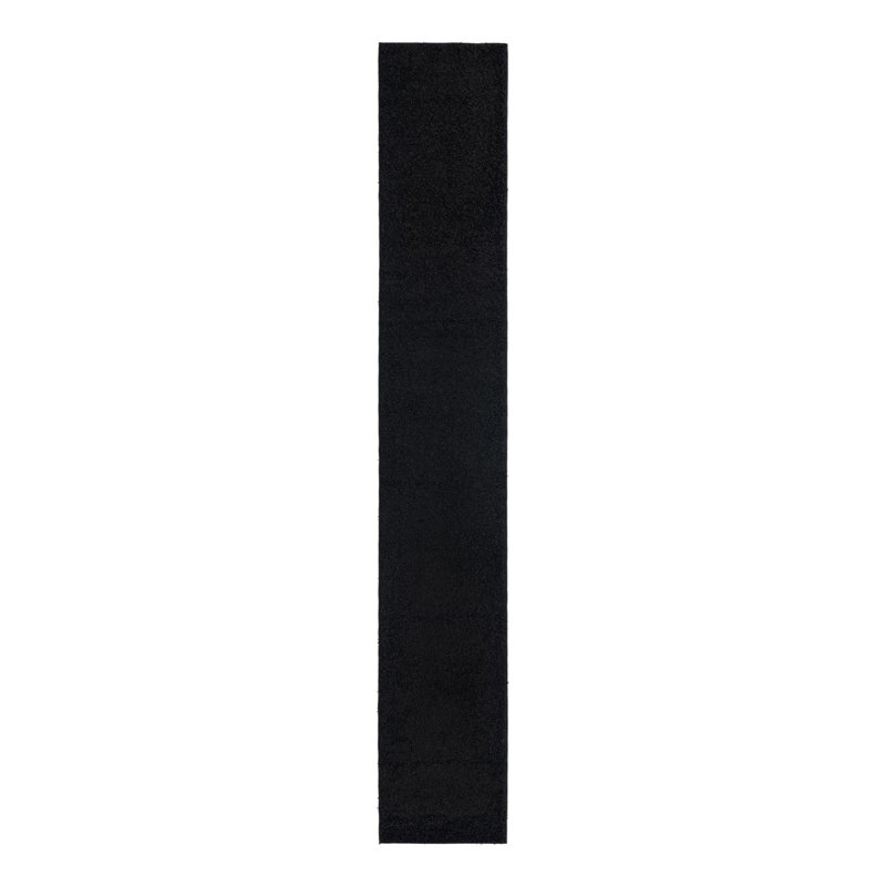Crosslin Jet Black Area Rug, Runner 2'6" x 16'5"
