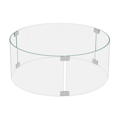17.2'' Round Glass Fire Pit Accessory