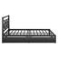 Lit plateforme double avec rangement