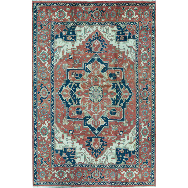 Hand-Knotted High-Quality Rust Area Rug