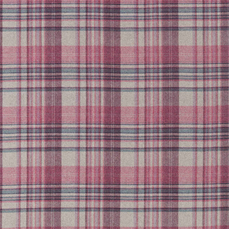 Bryndle Check Fabric, Mulberry/Fig