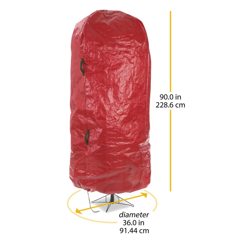 Large Red Polypropylene Standing Christmas Tree Storage Bag