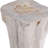 Mansi Solid Teak Wood End Table, Bleached Natural Finish