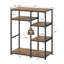 Support pour mini-réfrigérateur de 104 cm avec étagères réglables, support pour four à micro-ondes à 4 niveaux, tablette de cuisine, brun rustique