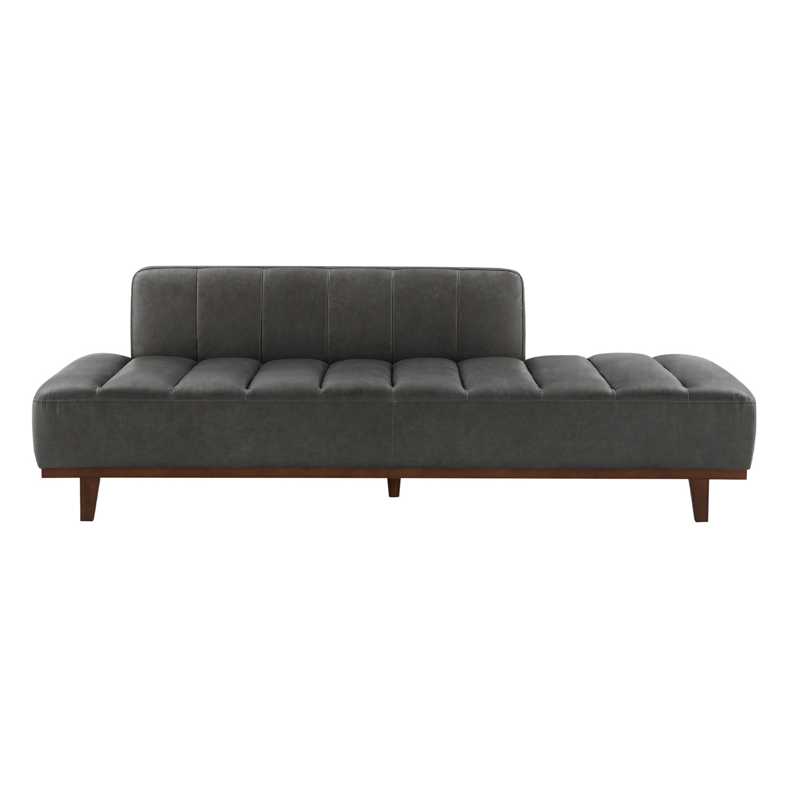 Novi Genuine Leather Upholstered Daybed, Marseille Black