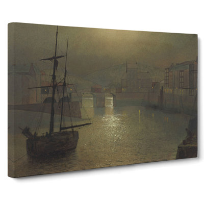 Whitby Harbour Vol.1 by John Atkinson Grimshaw - Wrapped Canvas Painting